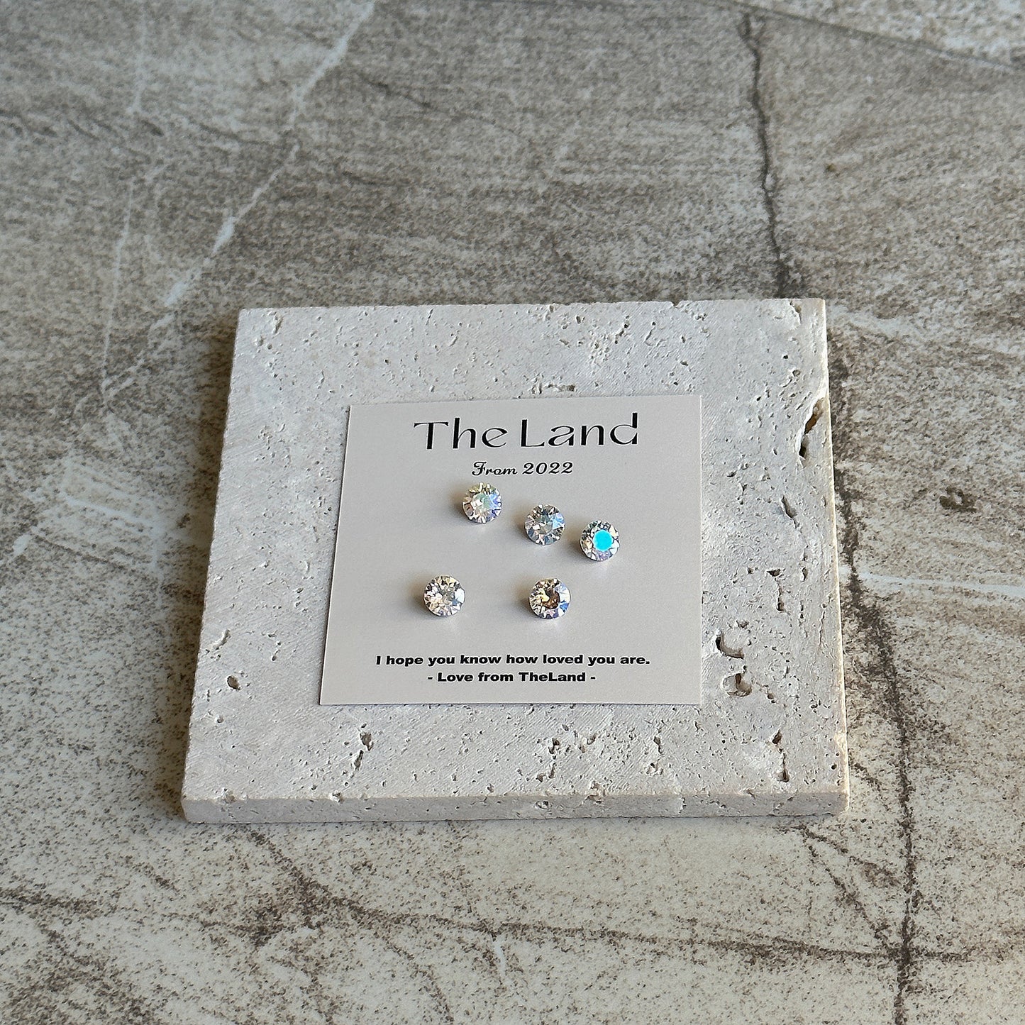 White Shimer Swarovski Crystal Studs | Mini Crystal Earrings