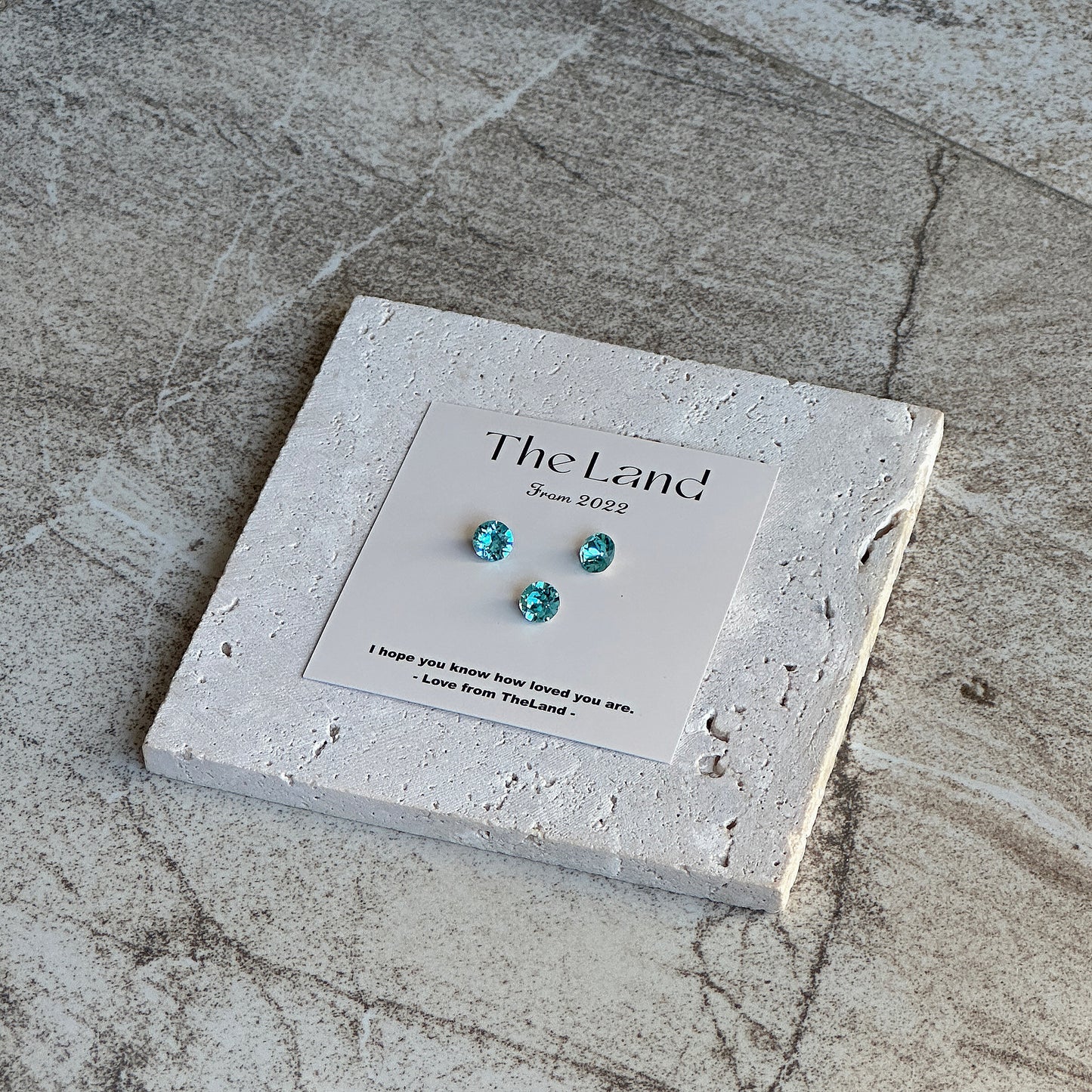 Light Turquoise Swarovski Crystal Studs | Mini Crystal Earrings | Blue Studs