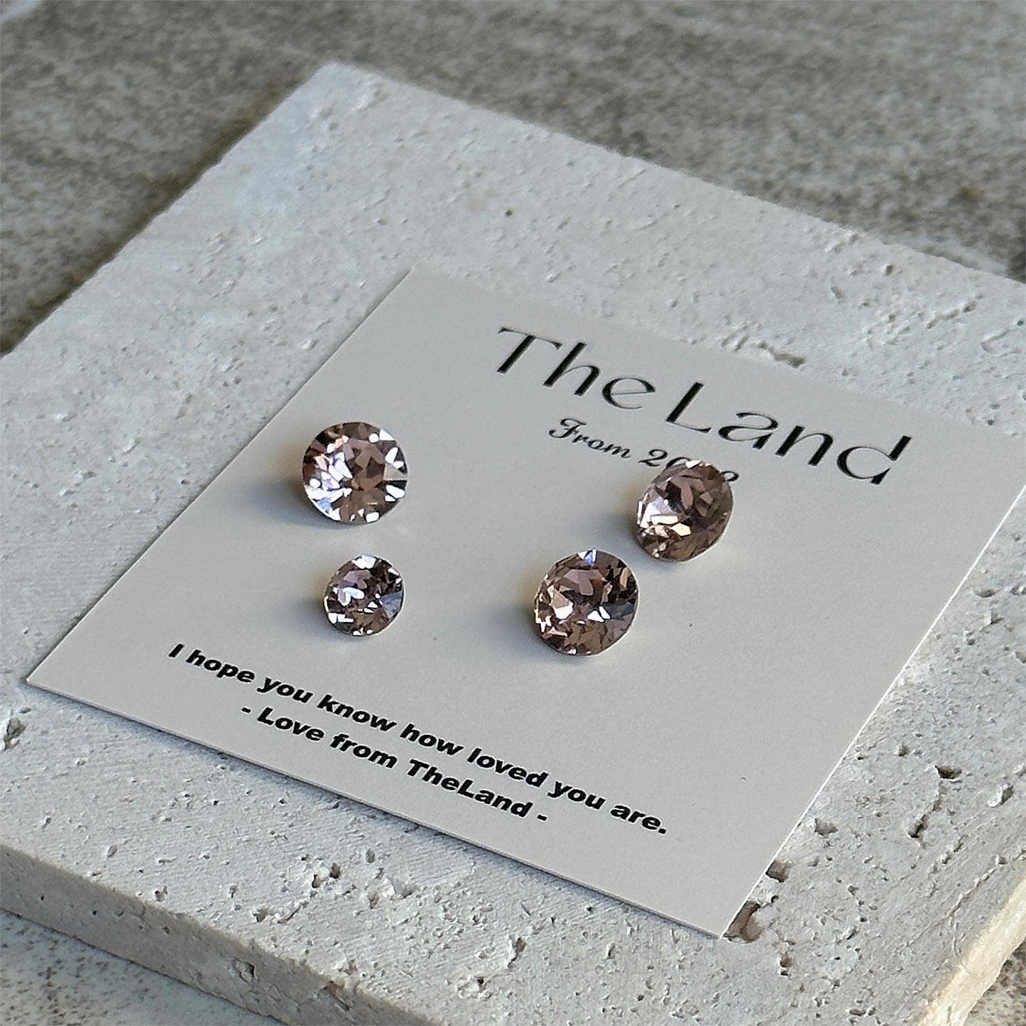 Vintage Rose Swarovski Crystal Studs | Mini Crystal Earrings