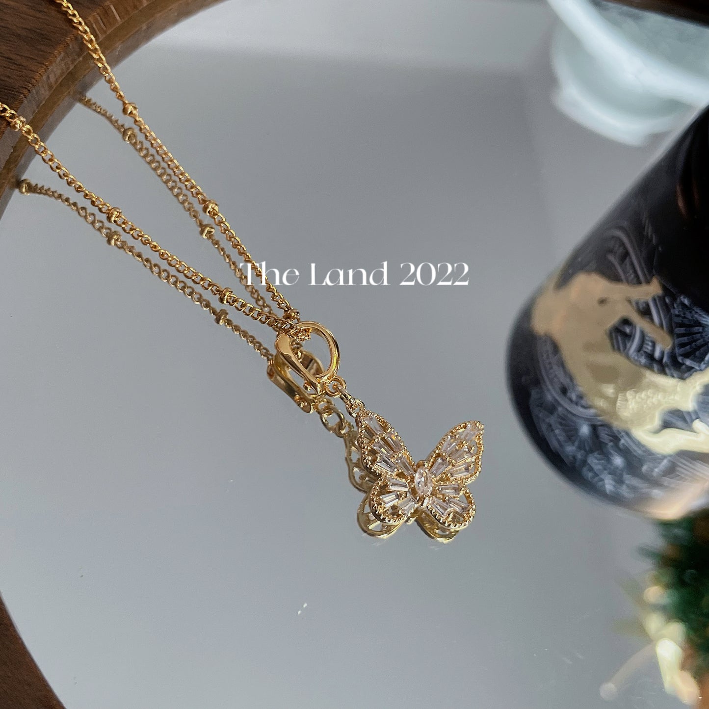 18K Golden butterfly Handmade Necklace