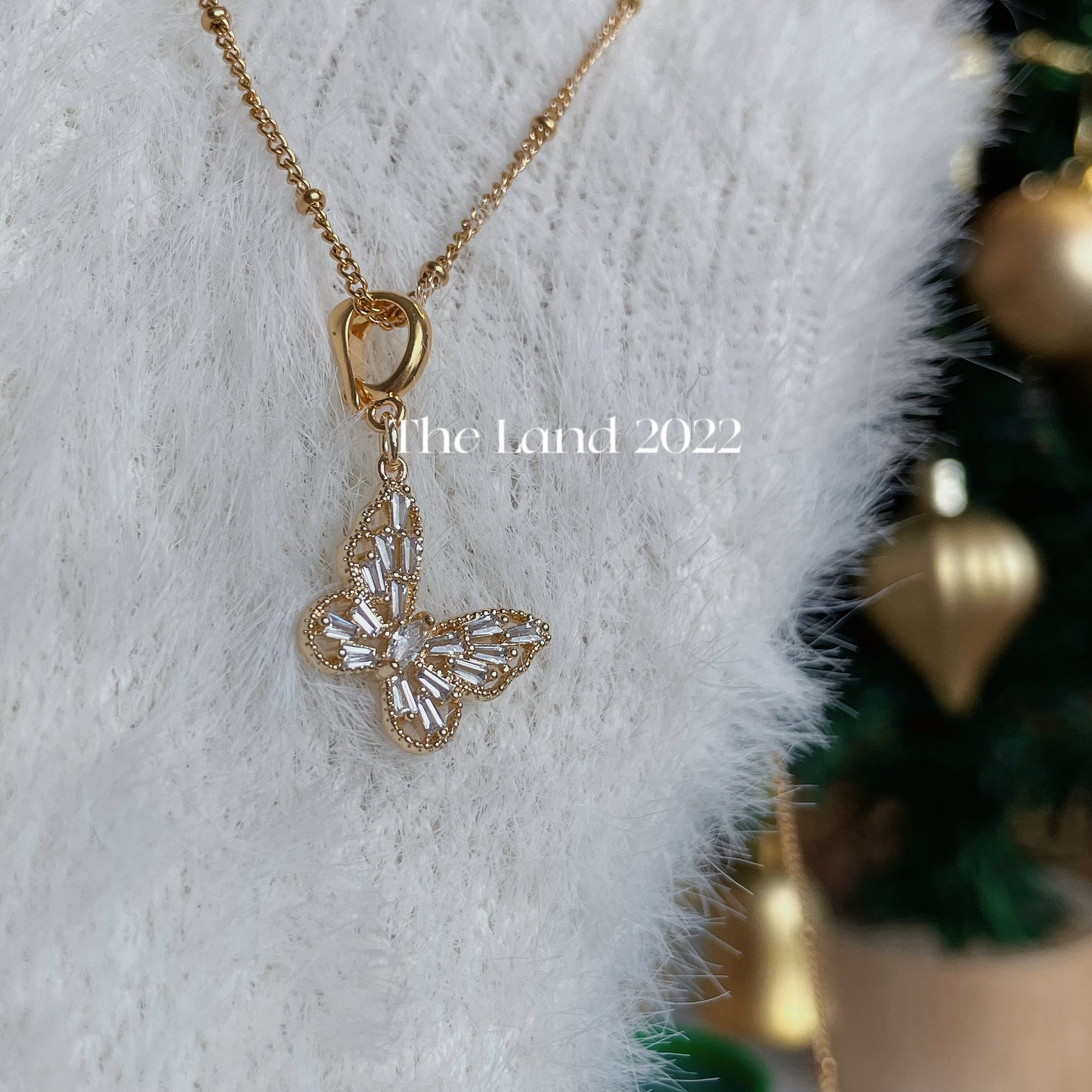 18K Golden butterfly Handmade Necklace