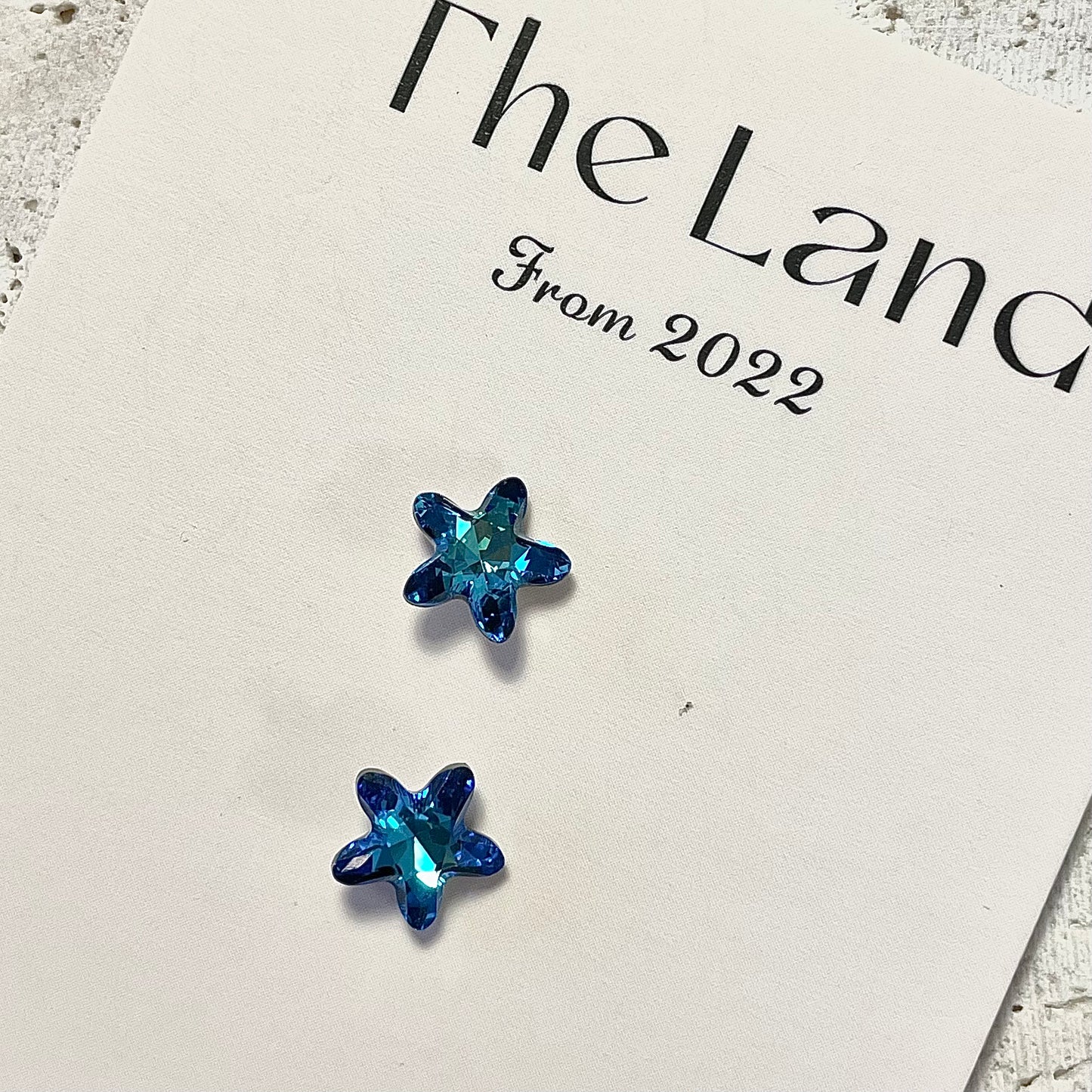 Star | Blue Light Swarovski Crystal Studs | Mini Crystal Earrings