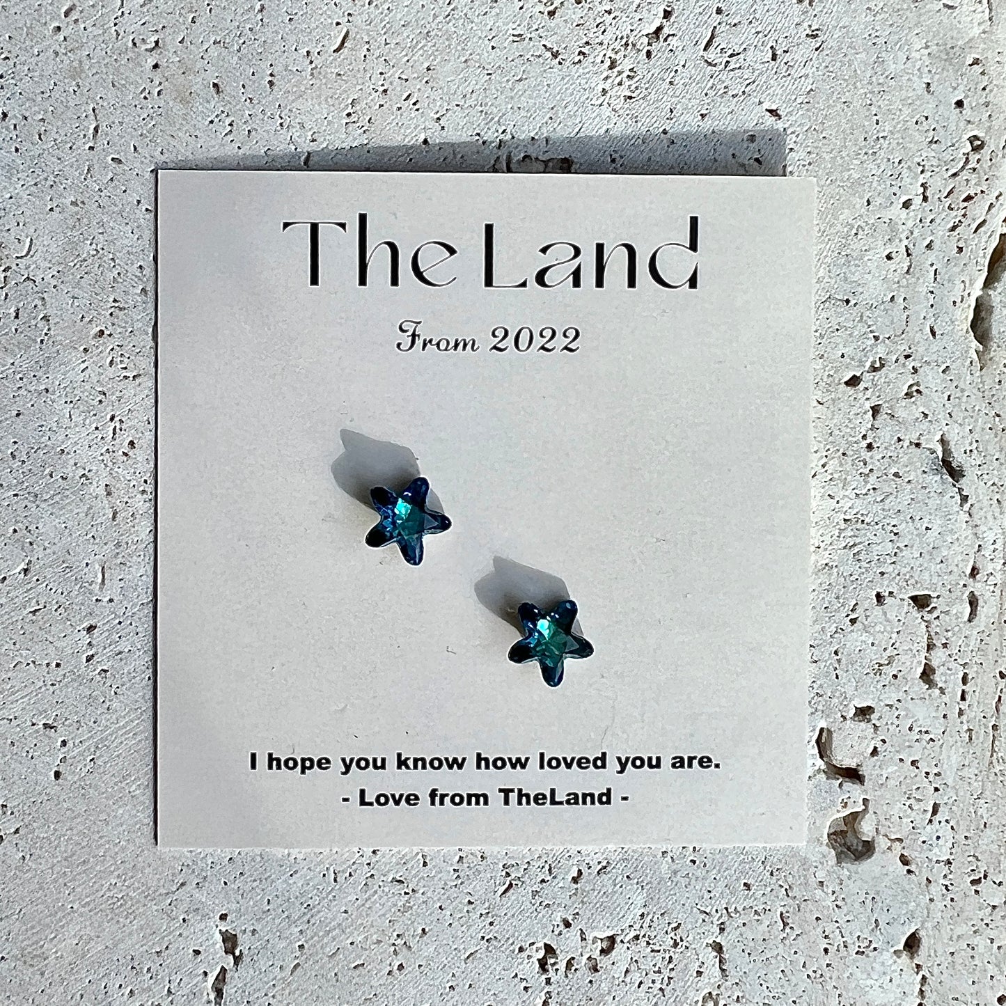 Star | Blue Light Swarovski Crystal Studs | Mini Crystal Earrings