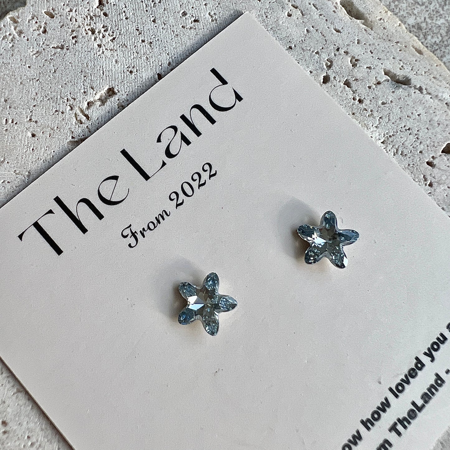 Star | Blue Shade Swarovski Crystal Studs | Mini Crystal Earrings