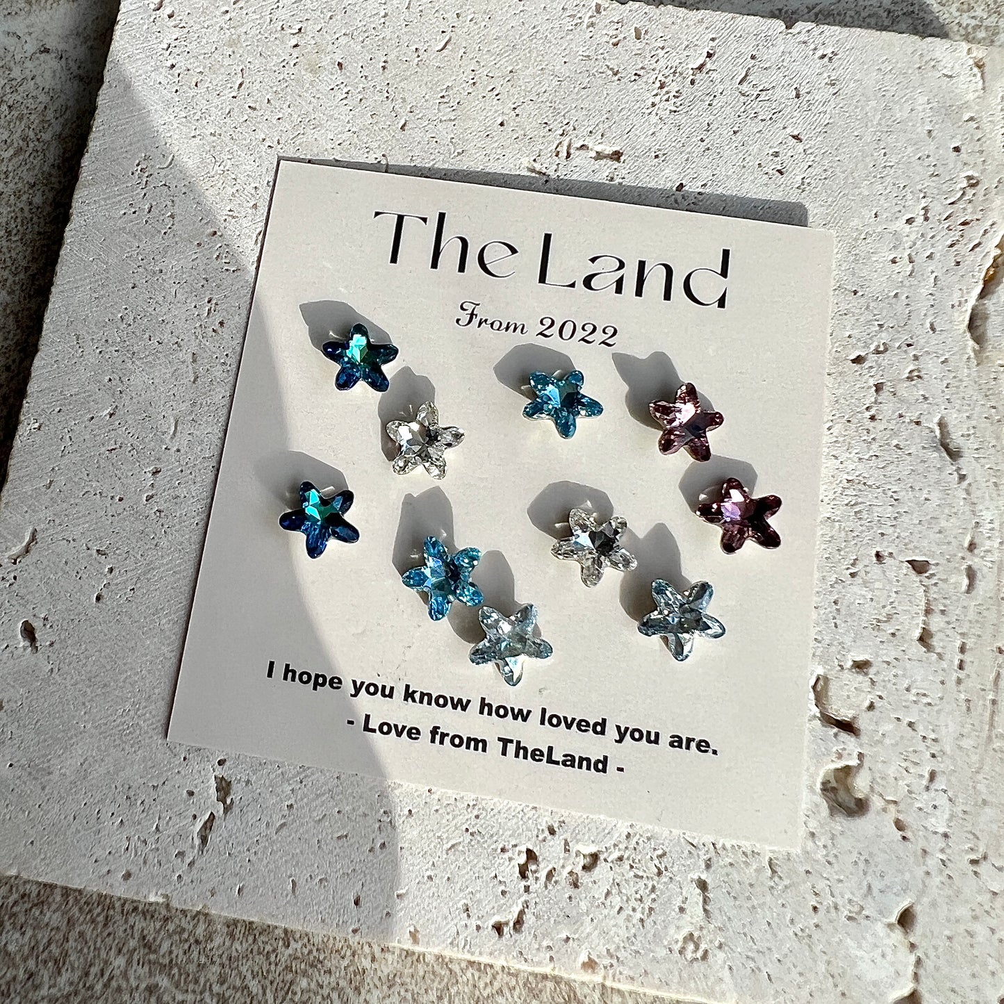 Star | Blue Shade Swarovski Crystal Studs | Mini Crystal Earrings