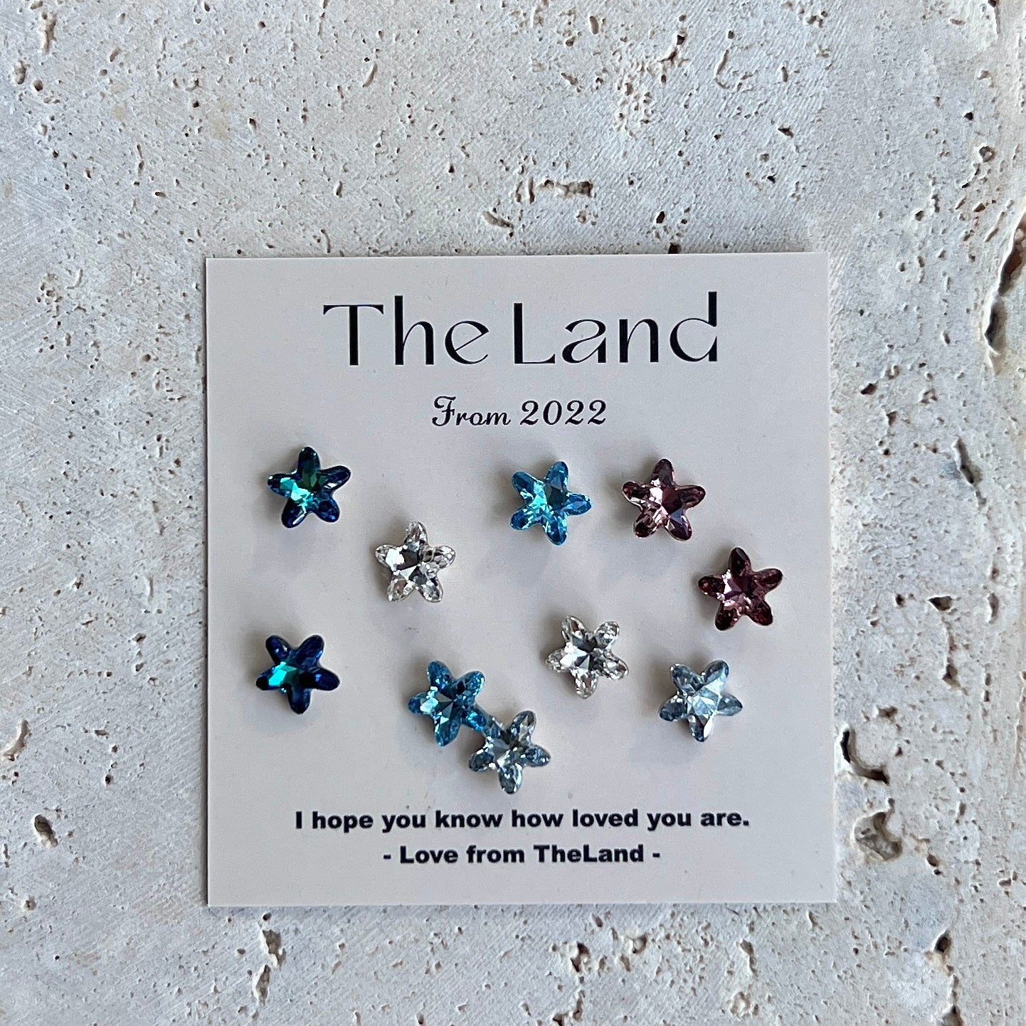Star | Blue Shade Swarovski Crystal Studs | Mini Crystal Earrings