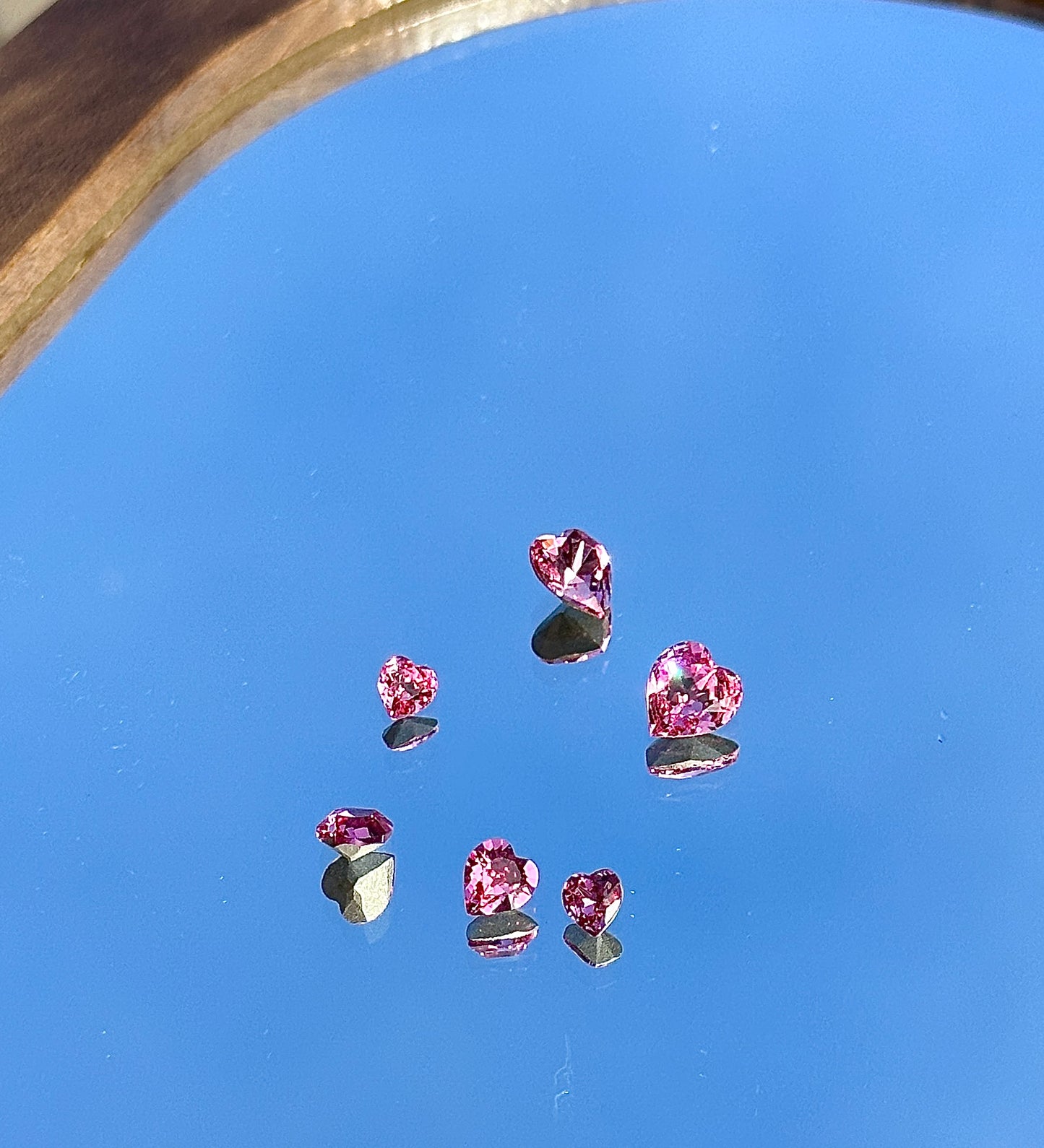 Heart Shape| Rose Swarovski Crystals | Earrings | Cartliage Hoop Earrings