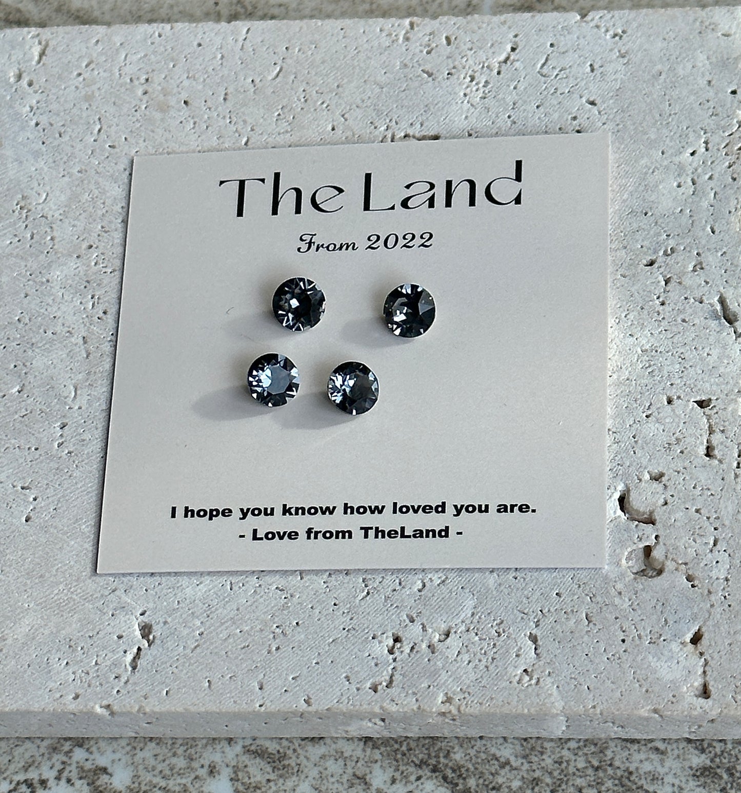 Silver Night Swarovski Crystal Studs | Mini Crystal Earrings | Black studs