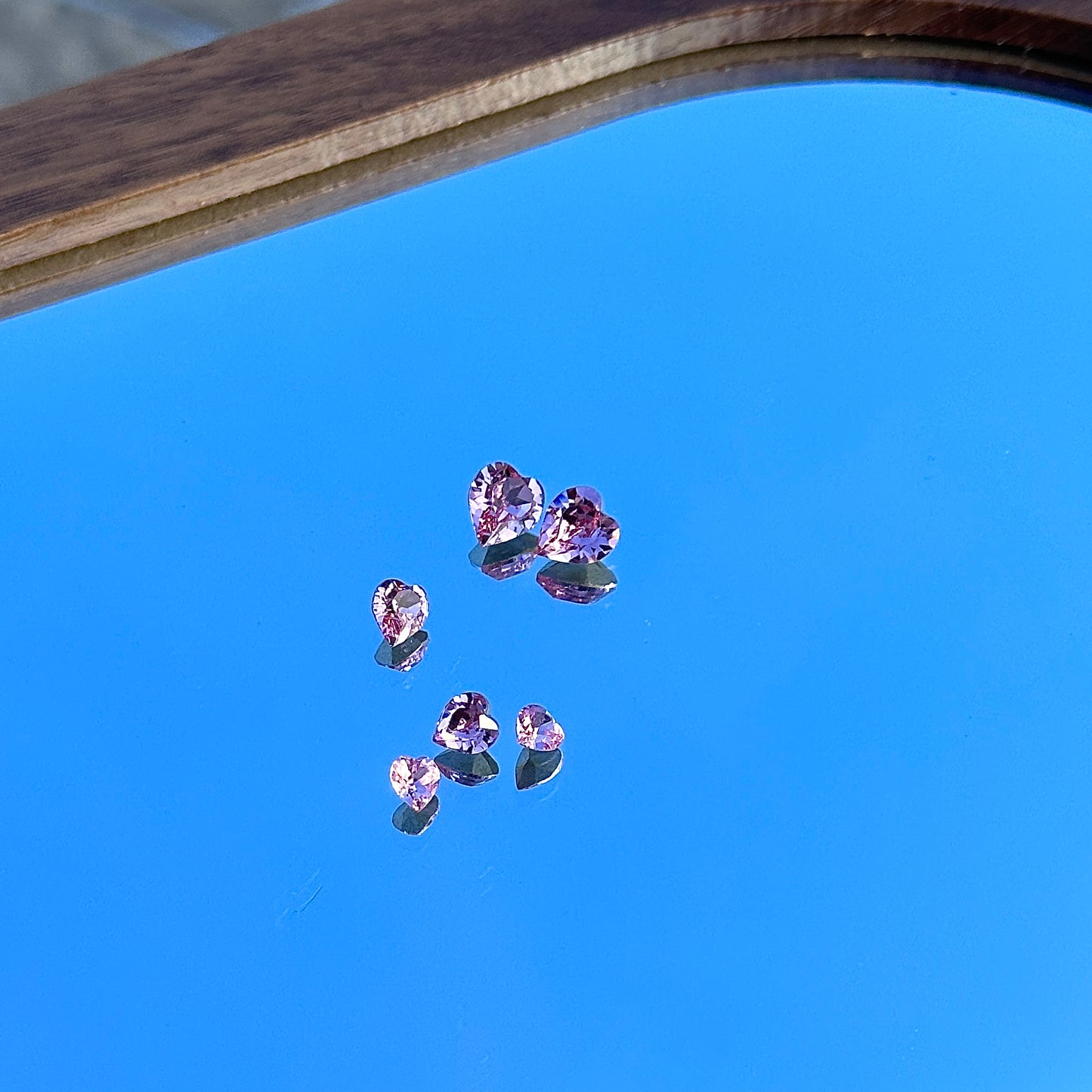 Heart Shape | Light Rose Swarovski Crystals | Earrings